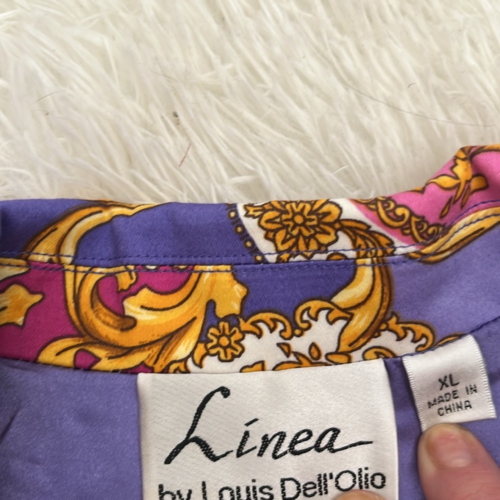 Vintage Linea by Louis Dell’Olio Cotton Paisley Blazer XL - Picture 3 of 11